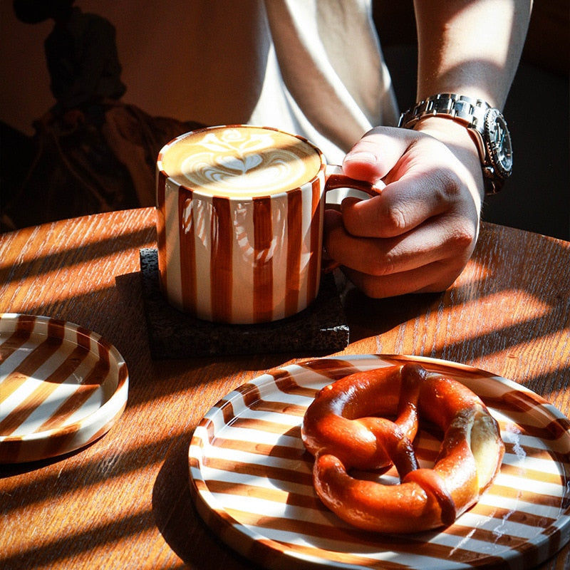 Bari Striped Coffee Mug Set